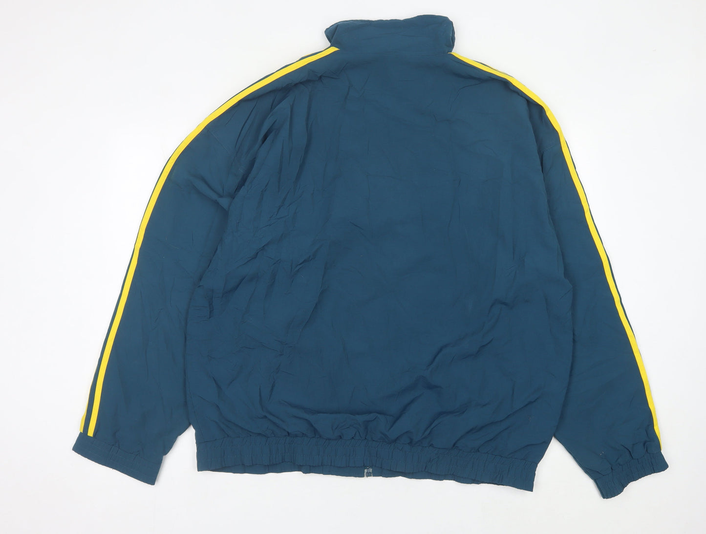 Adidas Men’s Blue L 44"-46" Retro 90s Full Zip Sports Jacket With Logo