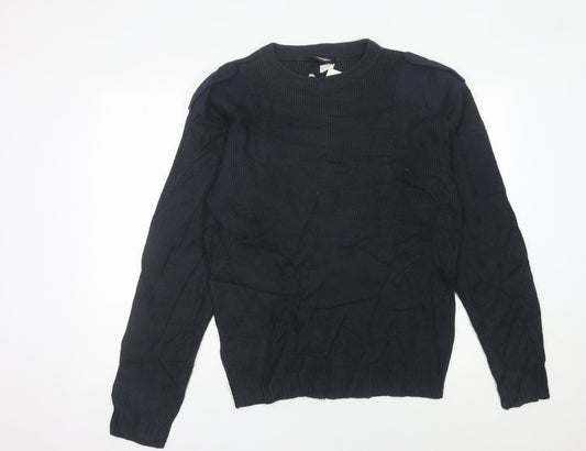 Dickies Men’s Blue Medium Crew Neck Pullover Work Jumper