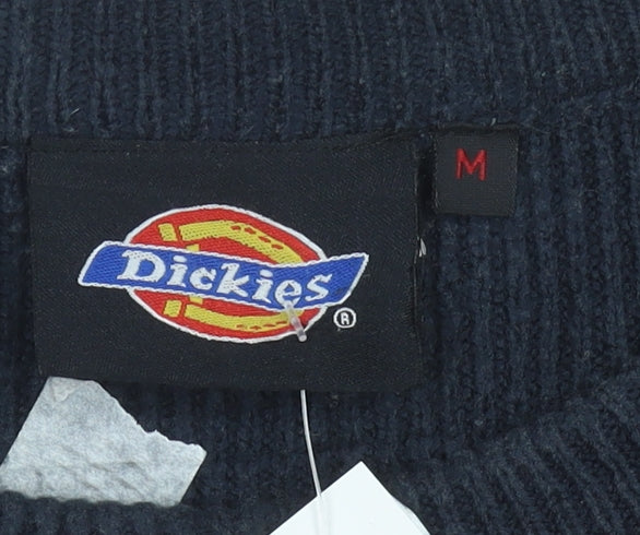 Dickies Men’s Blue Medium Crew Neck Pullover Work Jumper