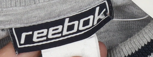 Reebok Mens Grey L Sweatshirt Pullover Logo Sportswear