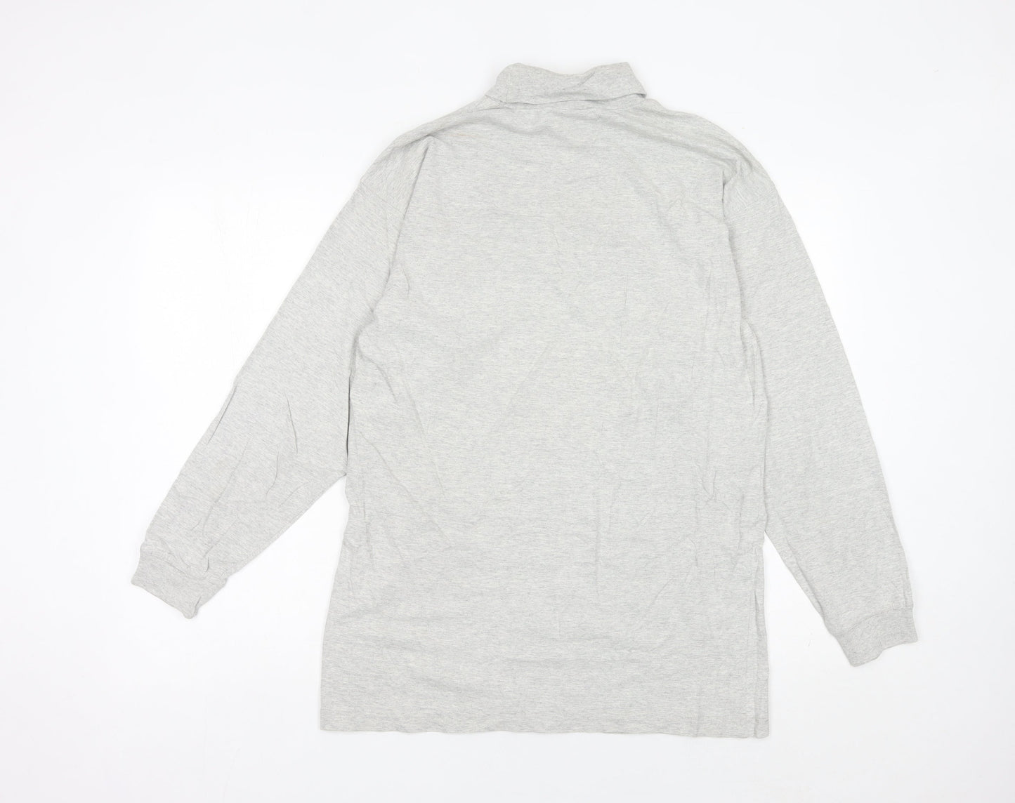 Adidas Men’s Grey High Neck Pullover Sweatshirt Size L Regular Fit