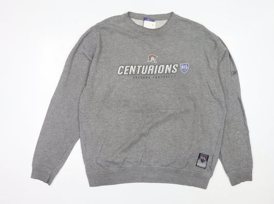 Reebok Men’s Grey NFL Sweatshirt L Regular Fit Crew Neck Pullover