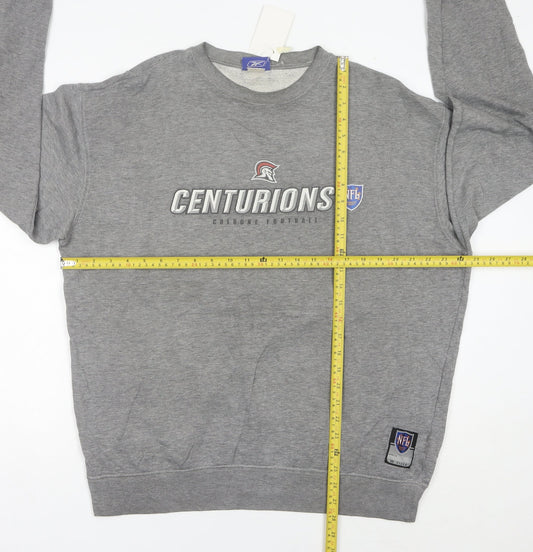 Reebok Men’s Grey NFL Sweatshirt L Regular Fit Crew Neck Pullover