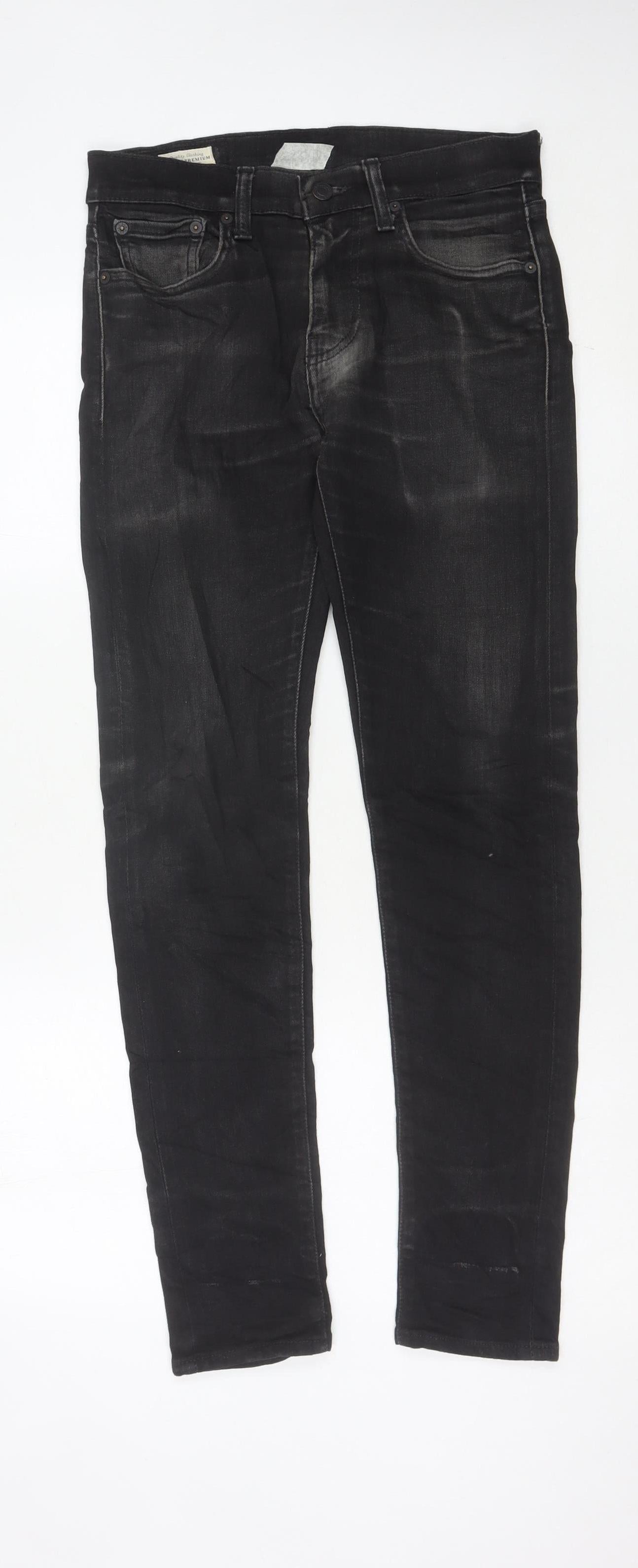 Levi's Men Black Skinny Jeans W29 L30 Slim Fit Denim