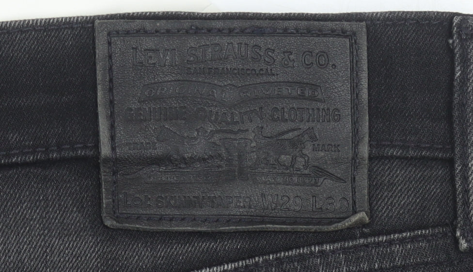 Levi's Men Black Skinny Jeans W29 L30 Slim Fit Denim