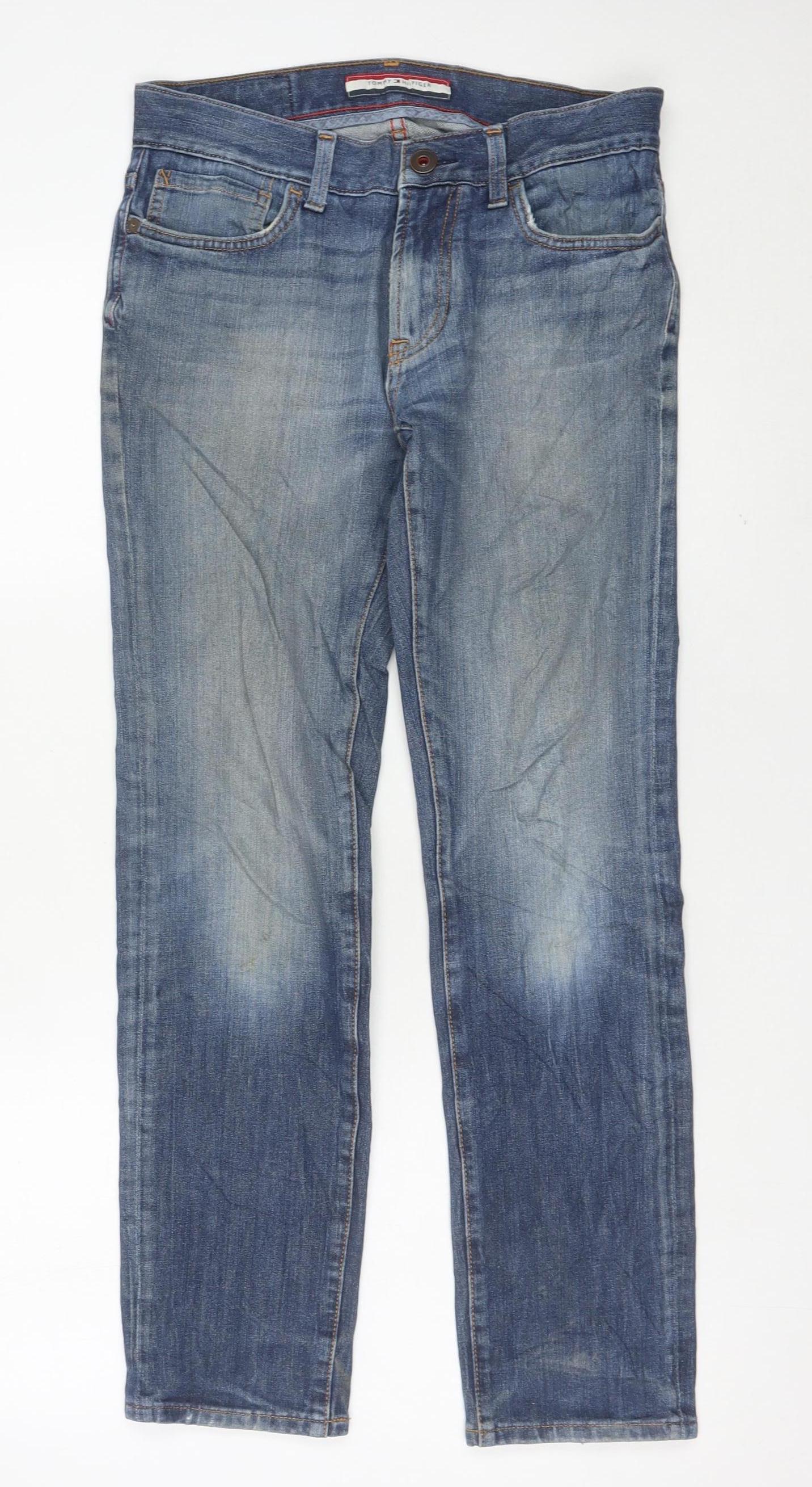 Tommy Hilfiger Men’s Blue Slim Straight Jeans 29x30 Denim