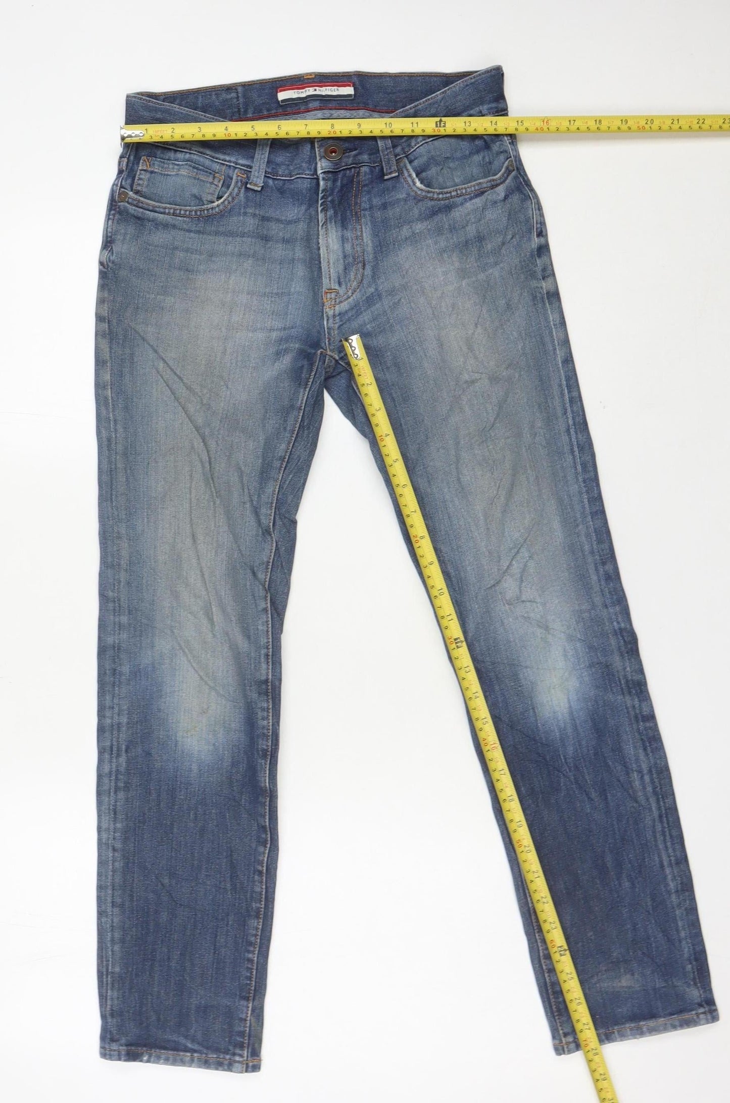 Tommy Hilfiger Men’s Blue Slim Straight Jeans 29x30 Denim
