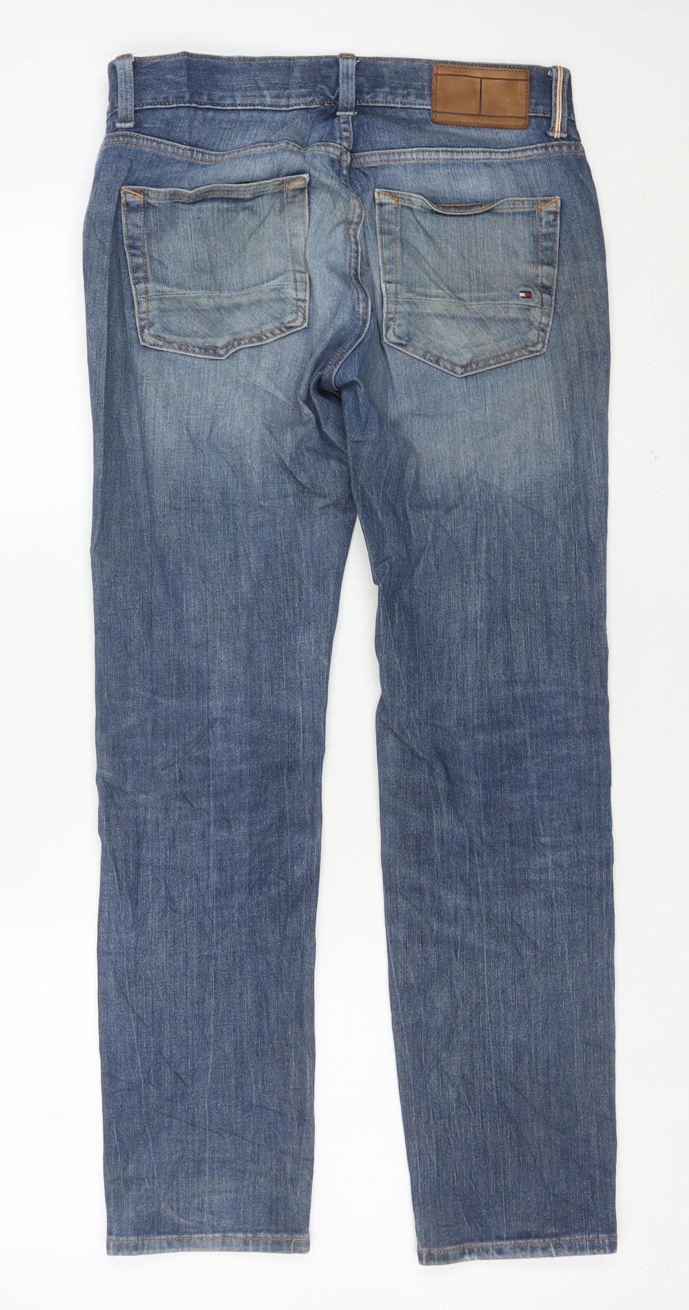 Tommy Hilfiger Men’s Blue Slim Straight Jeans 29x30 Denim