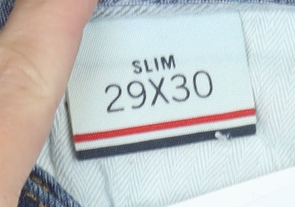 Tommy Hilfiger Men’s Blue Slim Straight Jeans 29x30 Denim
