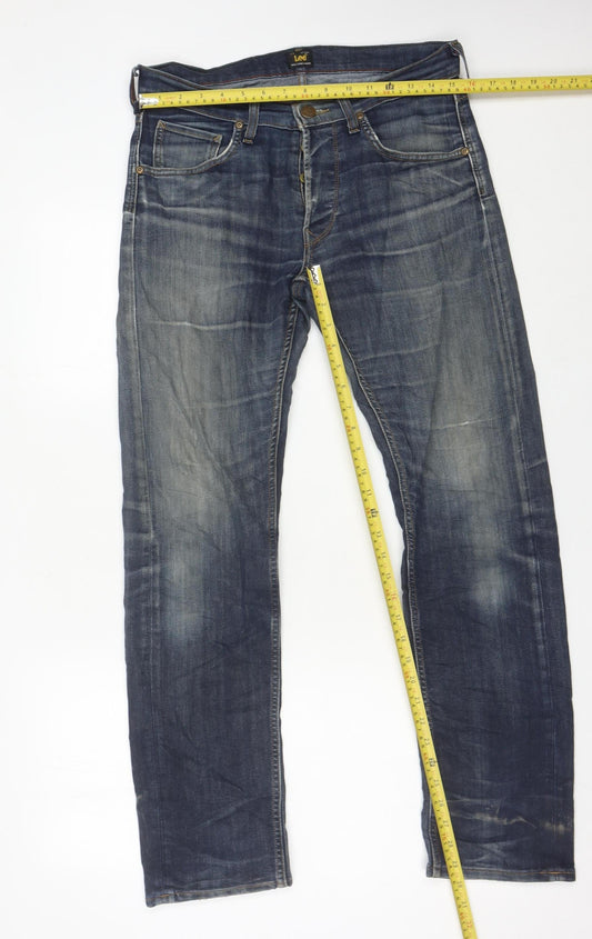 Lee Men’s Blue Straight Leg Jeans W31 L32 Daren Stretch Denim