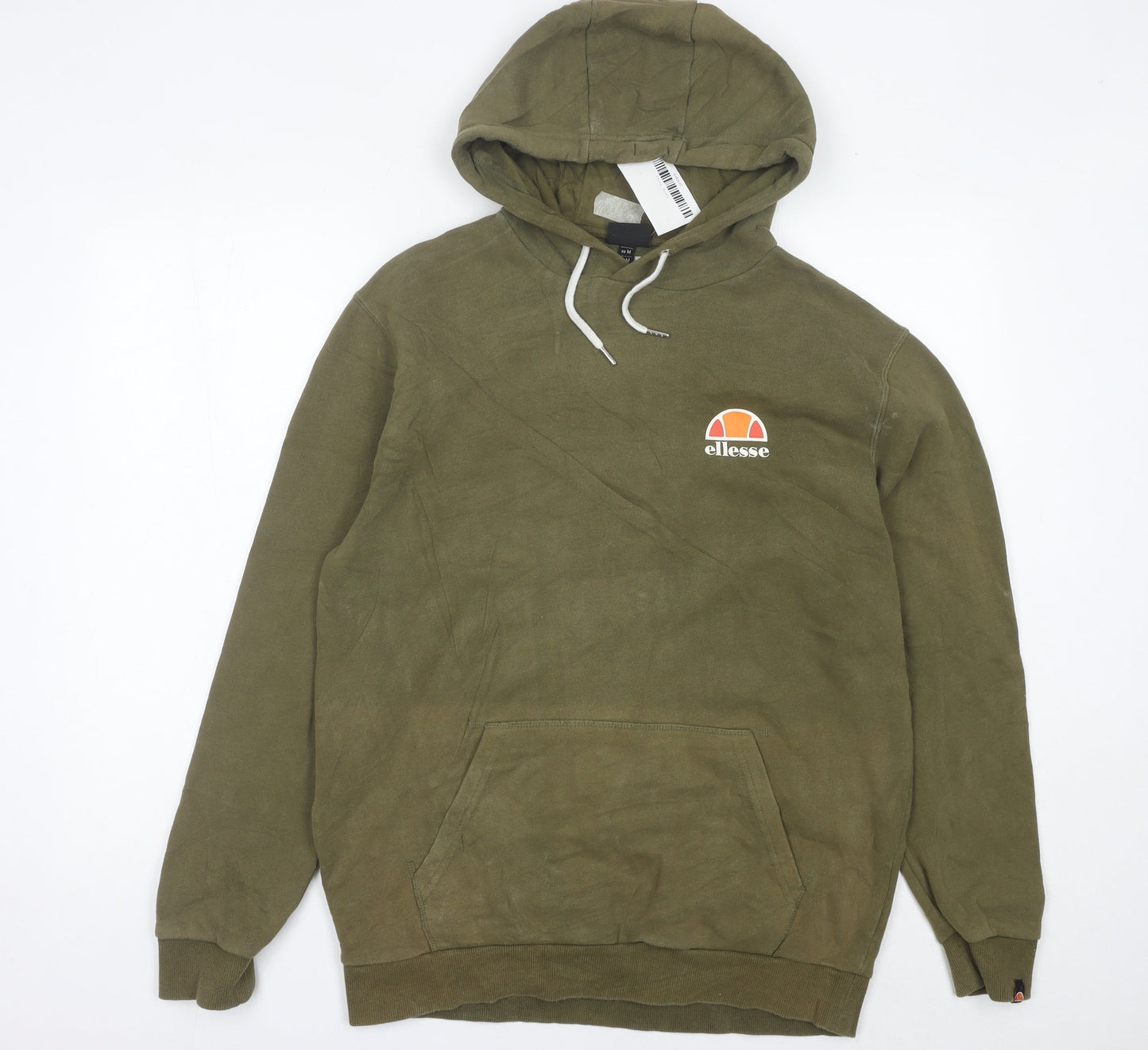 Ellesse Mens Green Pullover Hoodie Sweatshirt Size M Regular Fit