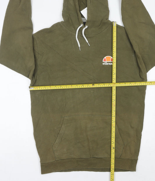 Ellesse Mens Green Pullover Hoodie Sweatshirt Size M Regular Fit