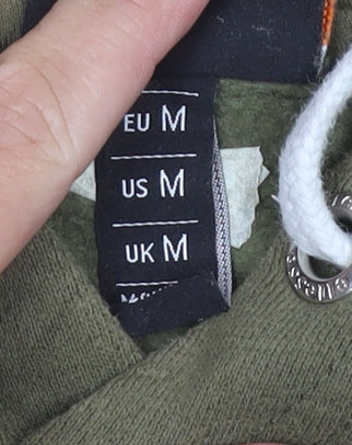 Ellesse Mens Green Pullover Hoodie Sweatshirt Size M Regular Fit