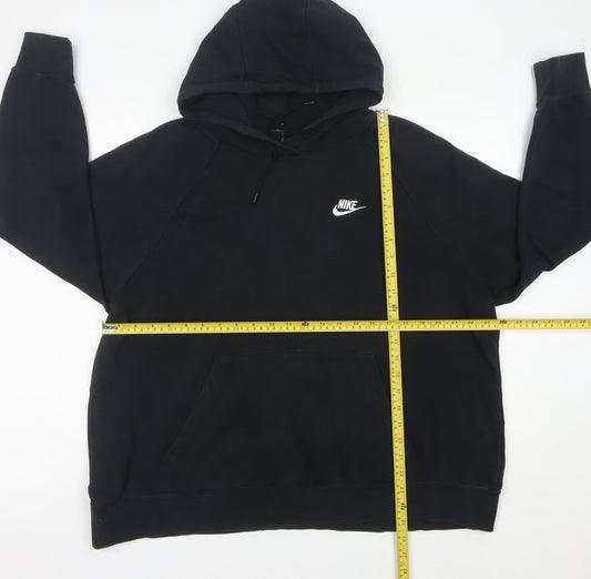 Nike Men’s Black Pullover Hoodie XL Logo Sportswear Fleece