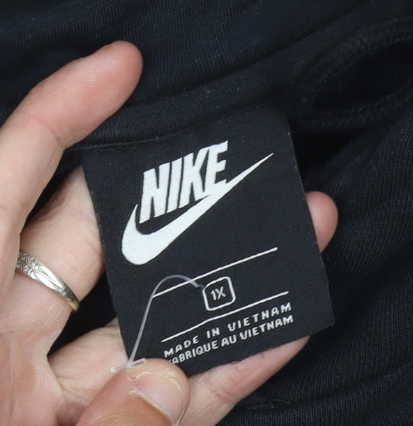 Nike Men’s Black Pullover Hoodie XL Logo Sportswear Fleece