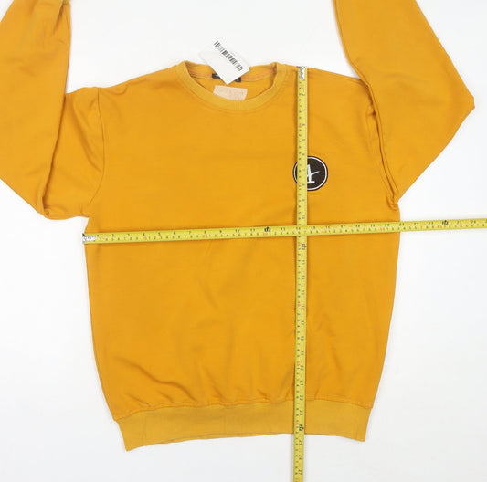 Nike Men’s Yellow 2XL Pullover Sweatshirt Crew Neck Long Sleeve