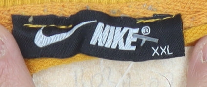 Nike Men’s Yellow 2XL Pullover Sweatshirt Crew Neck Long Sleeve
