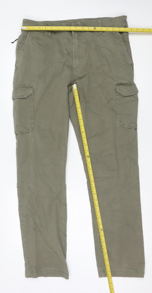 Columbia Men's Green Cargo Trousers 34W 32L Cotton Elastane