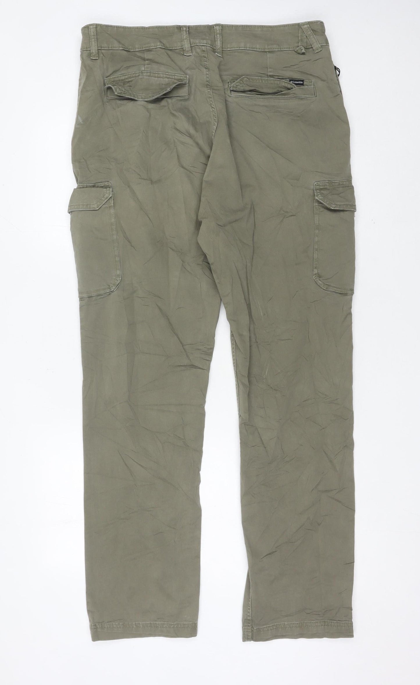 Columbia Men's Green Cargo Trousers 34W 32L Cotton Elastane