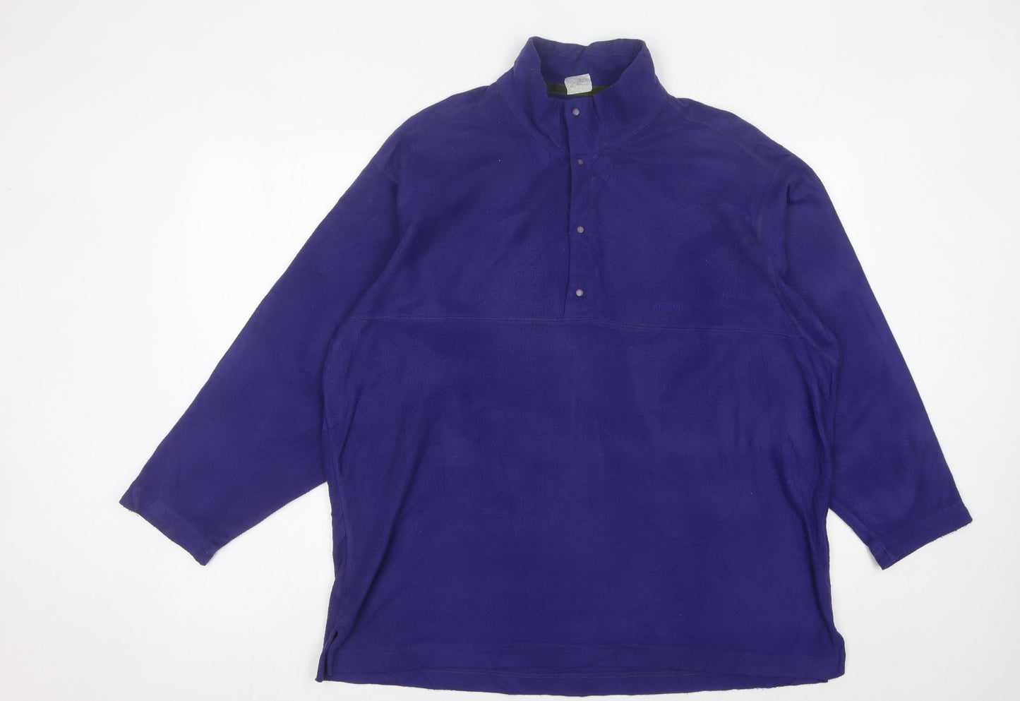 Patagonia Men’s Purple XL Fleece Sweatshirt Henley Mock Neck