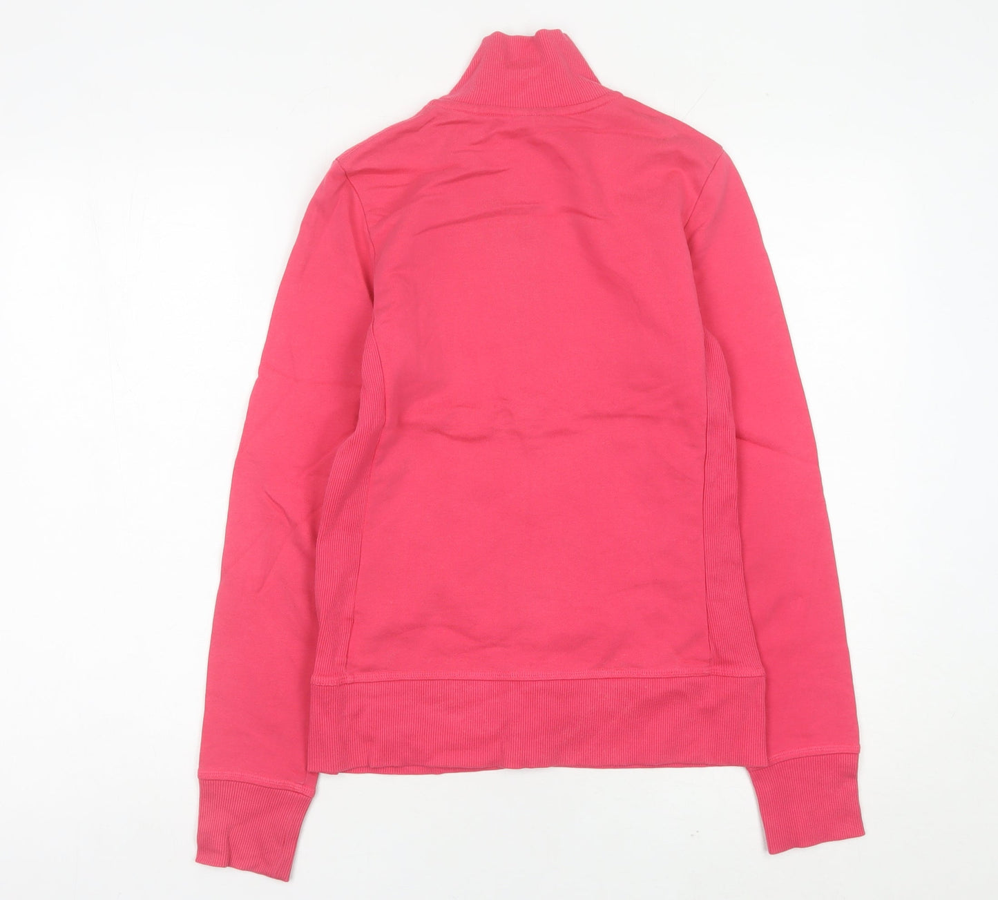 Nike Womens Pink Size 10 Track Jacket Full Zip Cotton Blend