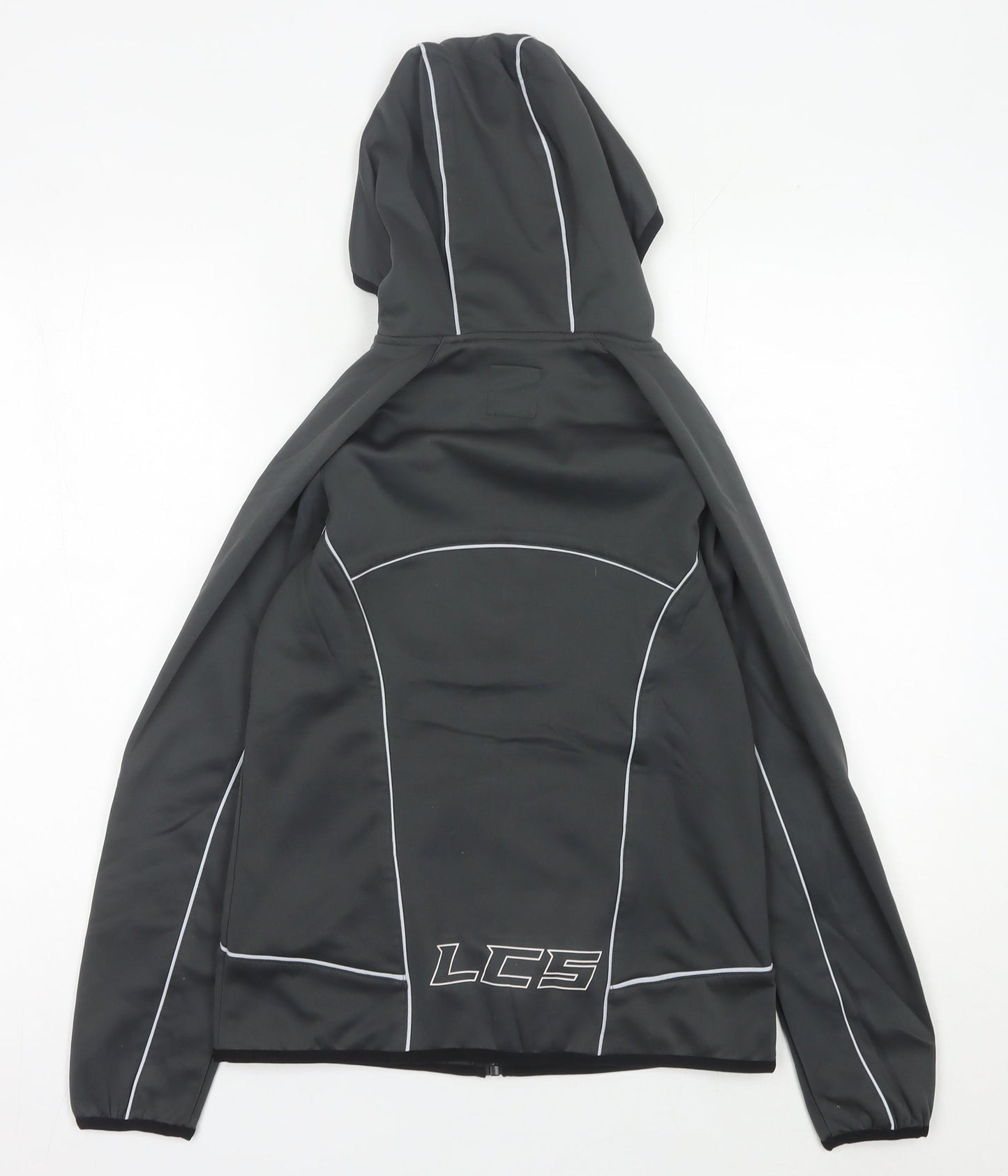 Le Coq Sportif Womens Black Size 8 Track Jacket Hooded Full Zip