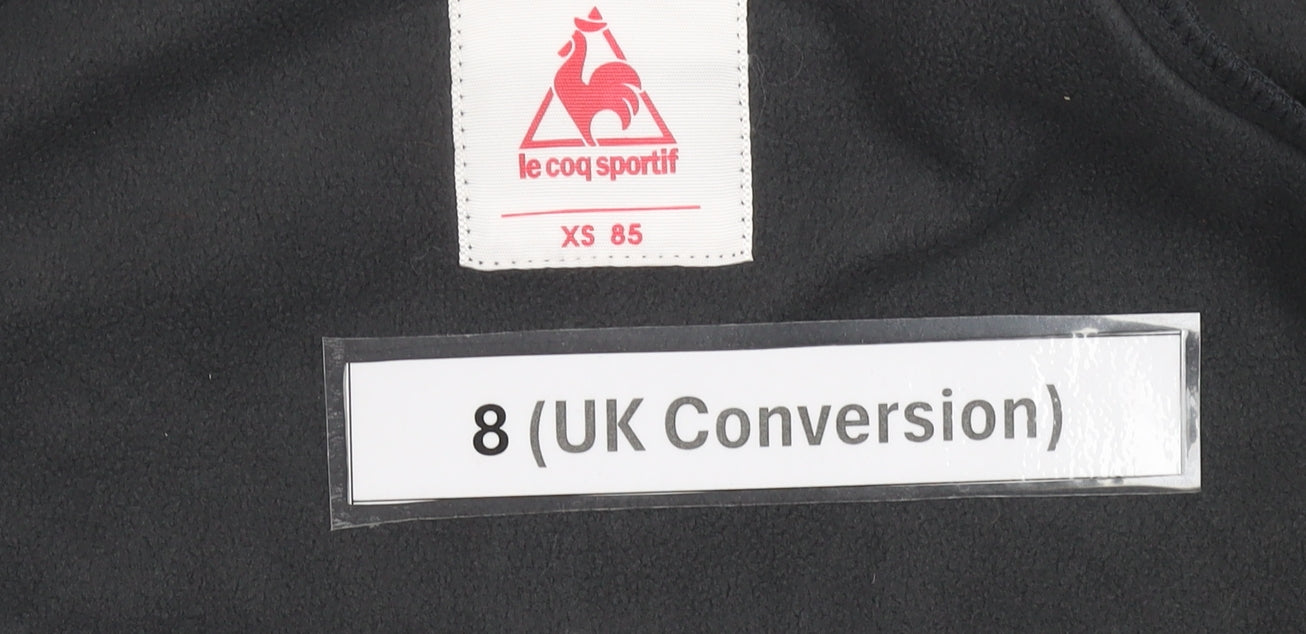Le Coq Sportif Womens Black Size 8 Track Jacket Hooded Full Zip