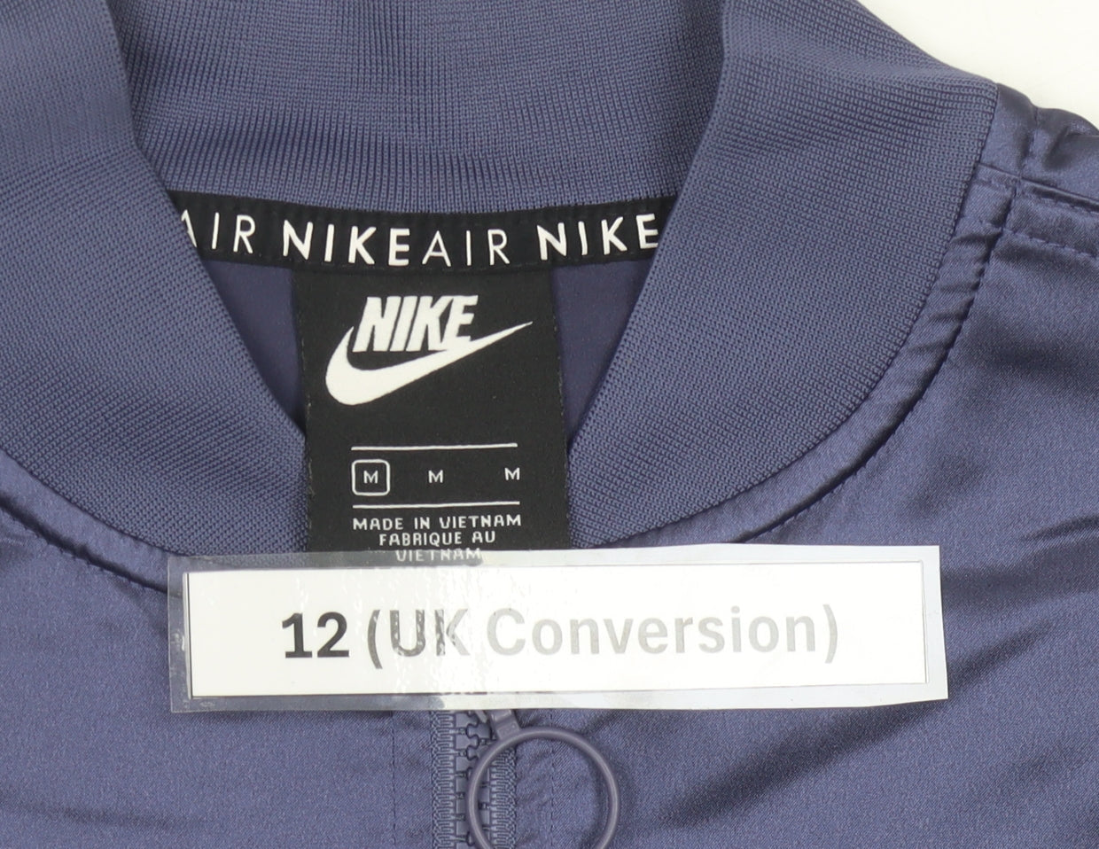 Nike Womens Blue Track Jacket Size 12 Cropped Lightweight Zip