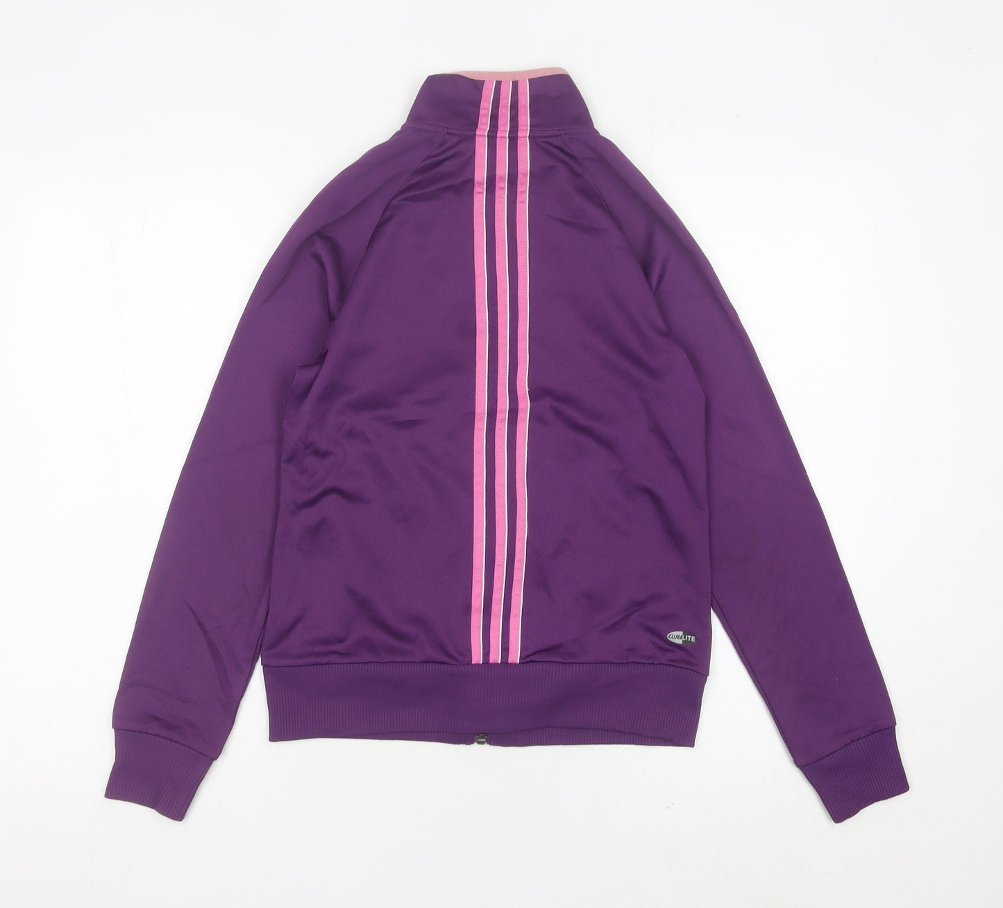 Adidas Womens Purple Track Jacket Size 10 Full Zip Sportswear