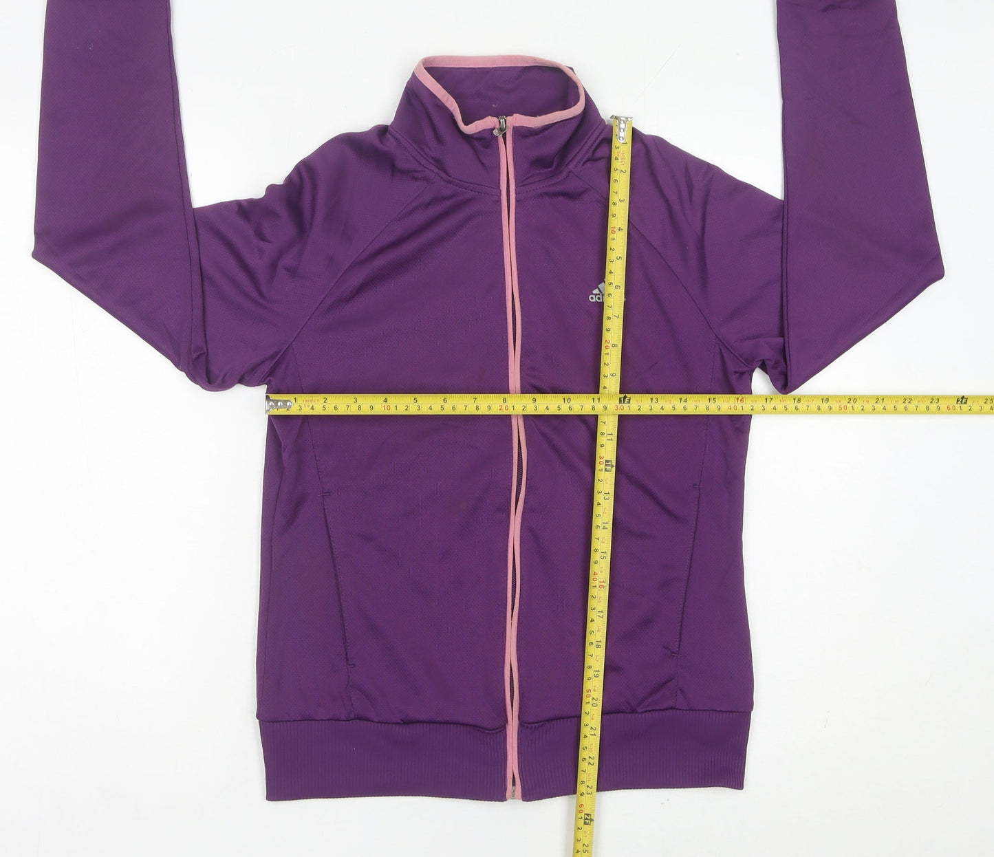 Adidas Womens Purple Track Jacket Size 10 Full Zip Sportswear