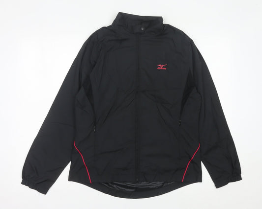Mizuno Womens Black Size 10 Windbreaker Running Jacket