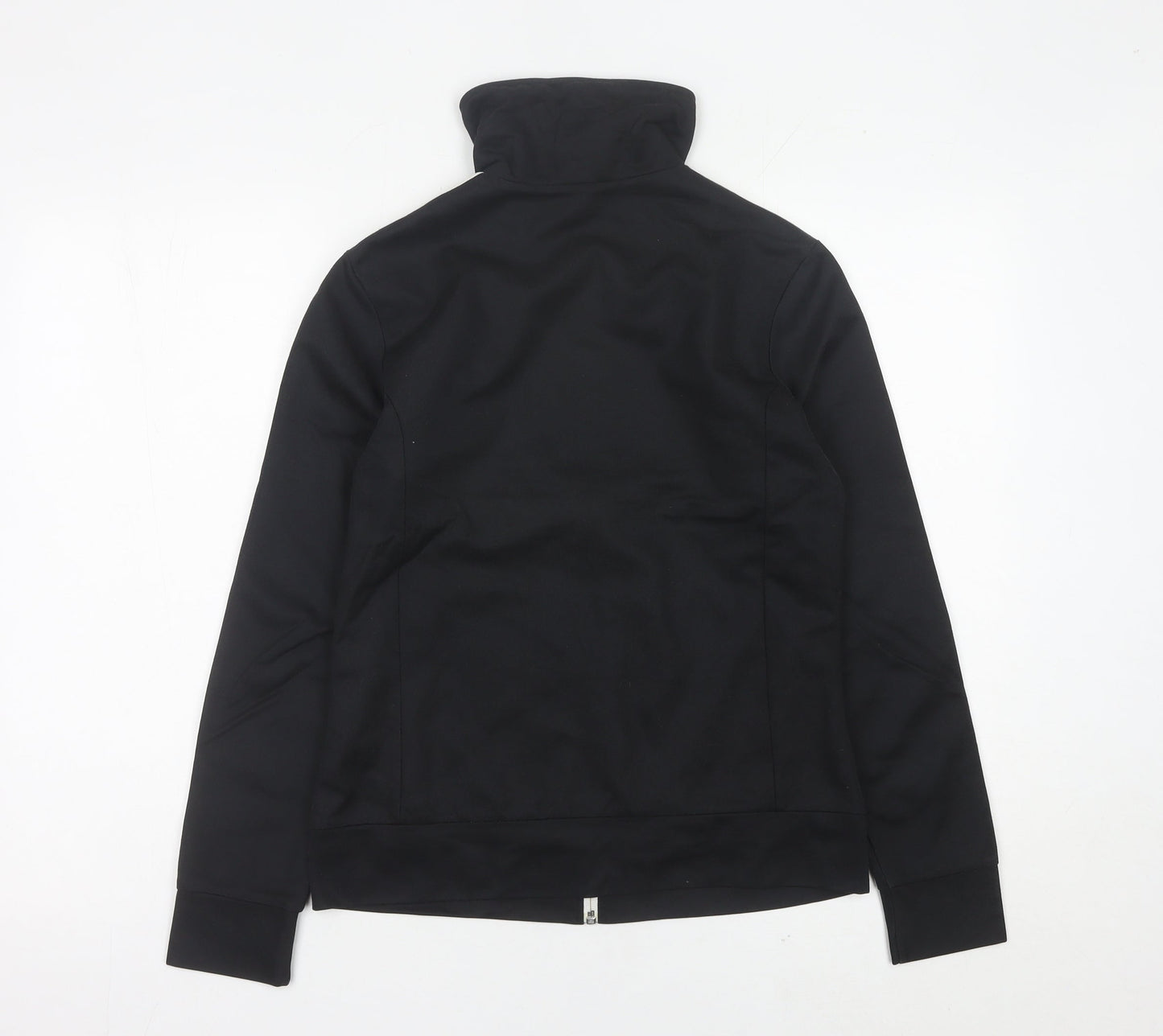 Adidas Womens Black Track Jacket Size 10 Full Zip Sports Top