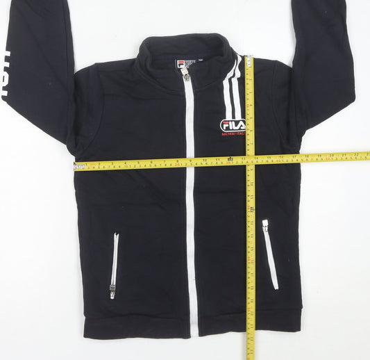 Fila Women’s Black Full Zip Sweatshirt Size 6 Logo Sports