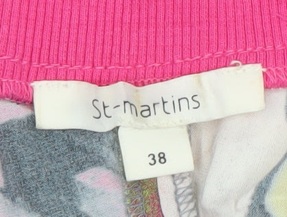 St-martins Womens Multicoloured Floral Cropped T-Shirt Size 10