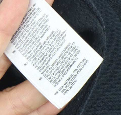 Adidas Men's Black Pullover Hoodie Small Logo Sportswear Fleece