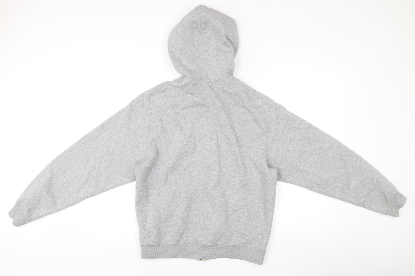 Nike Mens Grey Full Zip Hoodie Jacket S Sportswear Logo Pockets