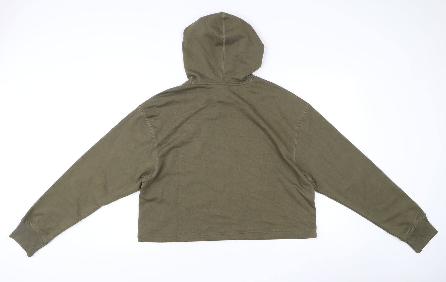 New Balance Womens Khaki Green Pullover Hoodie Size XS Cotton Blend