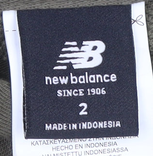 New Balance Womens Khaki Green Pullover Hoodie Size XS Cotton Blend