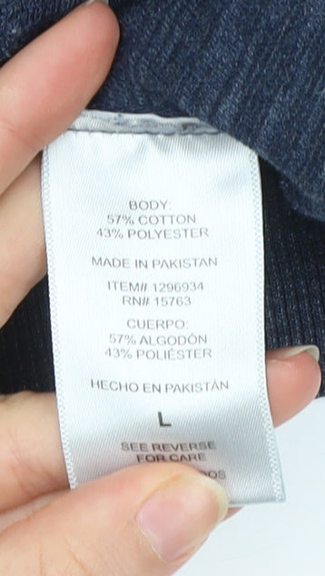 Champion Men’s Blue Crew Neck Pullover Sweatshirt Size L Regular Fit