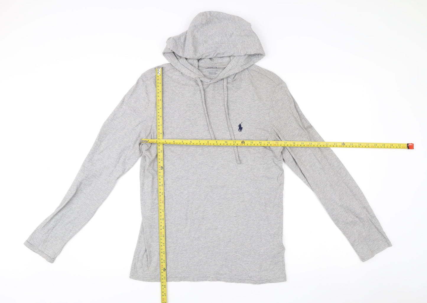 Ralph Lauren Mens Grey XS Pullover Hoodie Long Sleeve Cotton