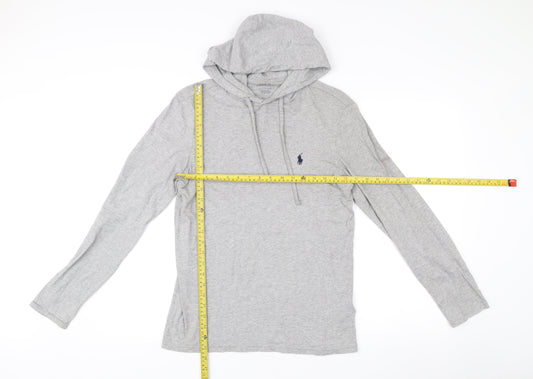 Ralph Lauren Mens Grey XS Pullover Hoodie Long Sleeve Cotton
