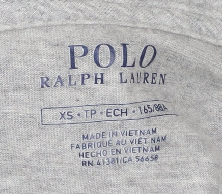 Ralph Lauren Mens Grey XS Pullover Hoodie Long Sleeve Cotton