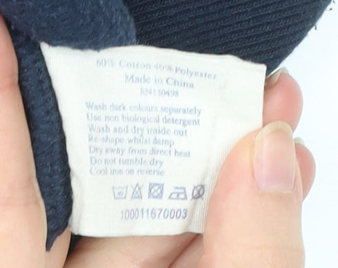 Jack Wills Womens Blue Pullover Hoodie Size 8 Regular Fit Logo