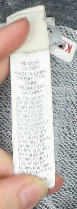 Diesel Men’s Grey Full Zip Hoodie Size M Logo Graphic Sweatshirt