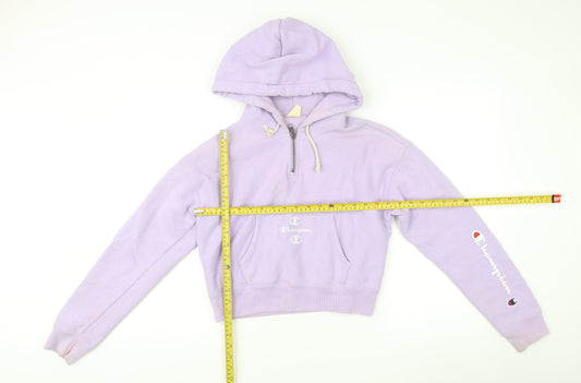 Champion Women’s Purple Small 1/4 Zip Hoodie Sweatshirt