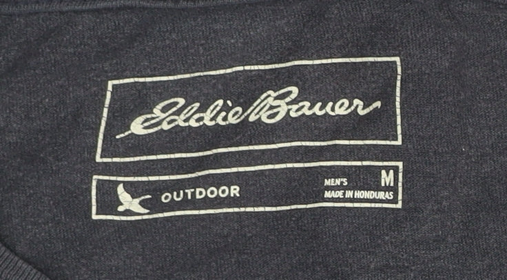 Eddie Bauer Mens Black Graphic Outdoor Cotton T-Shirt Size M