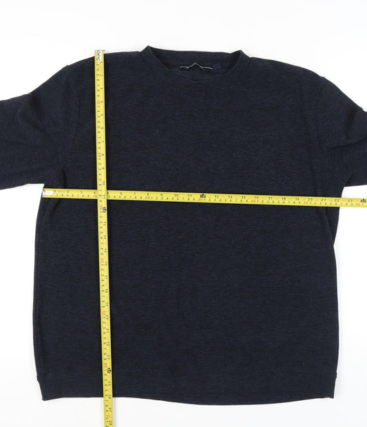 Regatta Men’s Blue Long Sleeve Polyester Crew Neck T-Shirt Size L