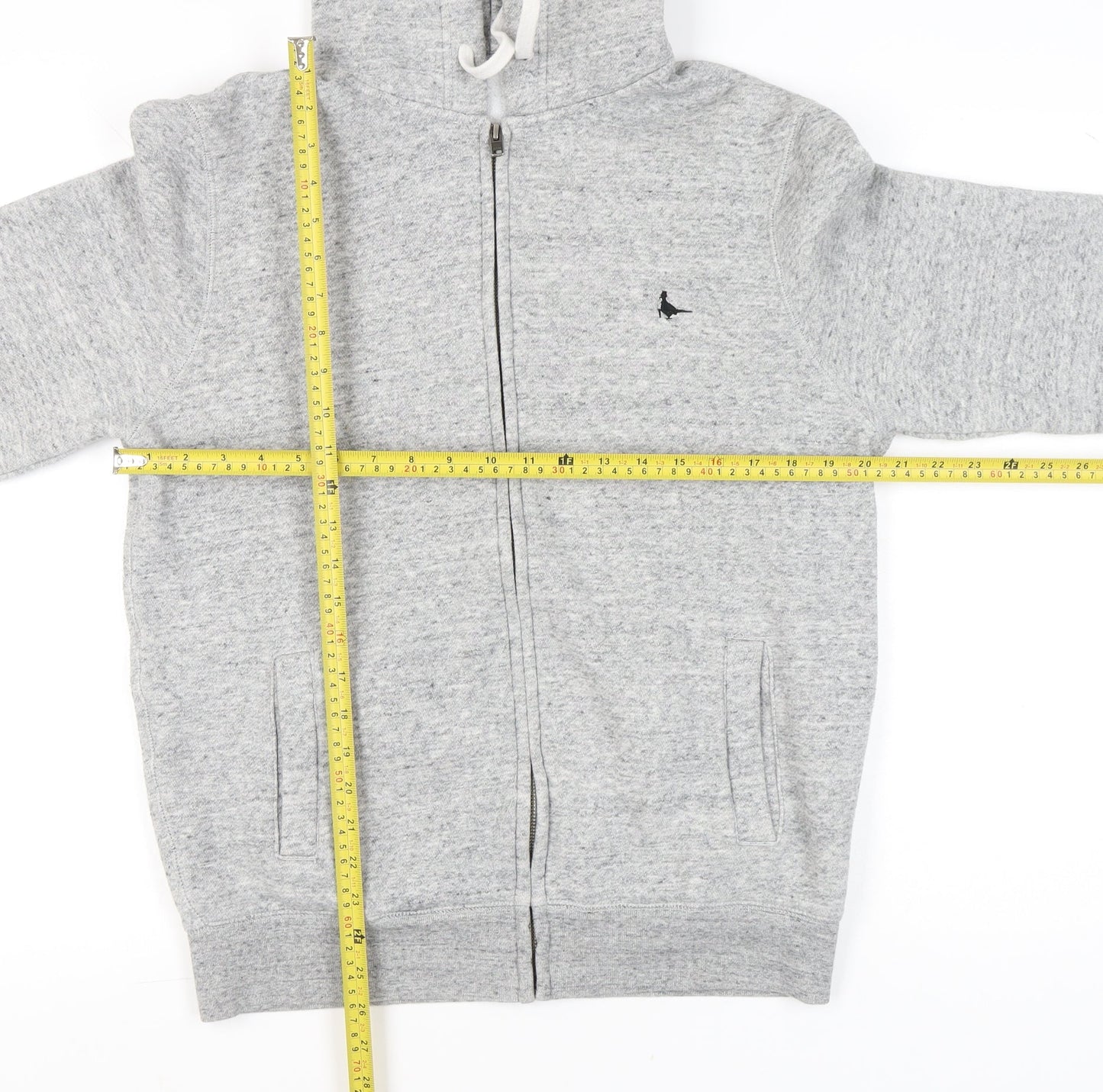 Jack Wills Men’s Grey Full Zip Hoodie Size M Regular Fit