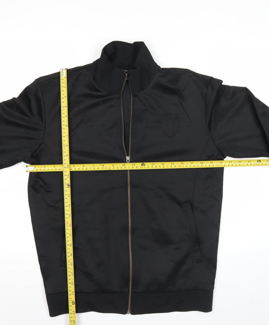 Kappa Mens Black Track Jacket Size M Regular Fit Italia Sportswear
