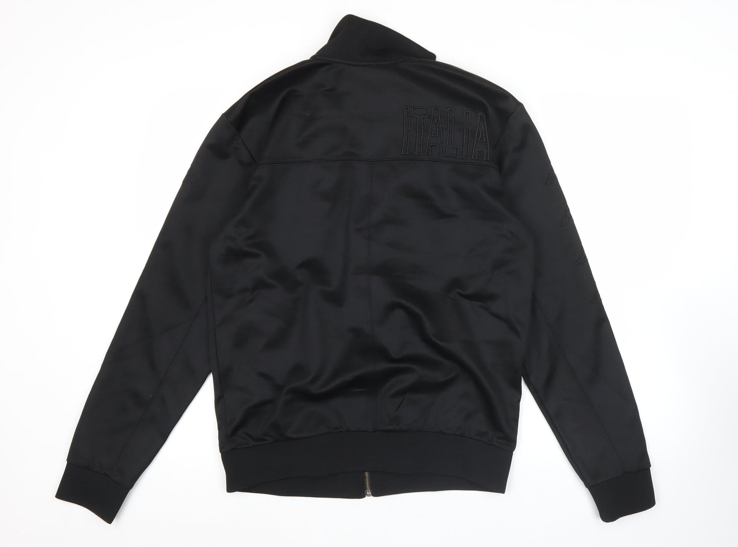 Kappa Mens Black Track Jacket Size M Regular Fit Italia Sportswear